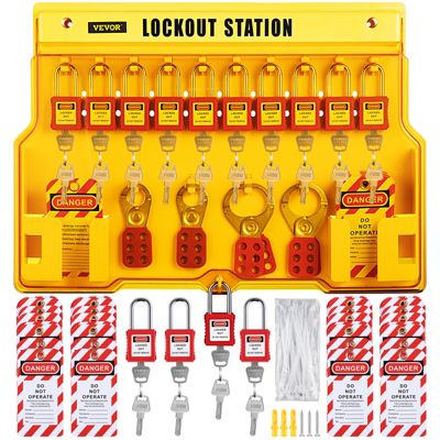 VEVOR Kit étiquetage verrouillage 58 pièces. Sécurité électrique verrou LOTO.