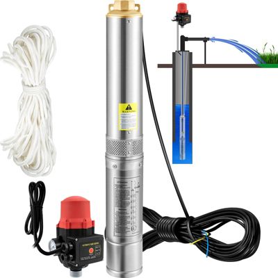 VEVOR Pompe Immergée Pompe à Eau pour Puits Inox 105 /min 62