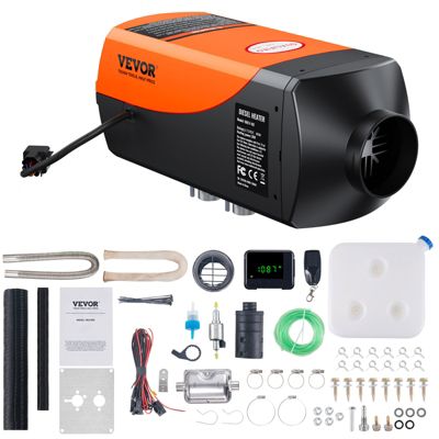 VEVOR Chauffage diesel 2kW 12 24V 0.12 0.26 h reglable 8 36Celsius contrôle intelligent LCD telecommande reservoir .
