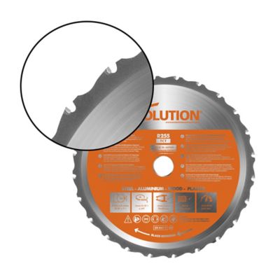 Lame de scie circulaire multimatériaux Evolution ø255x25.4mm 24 dents