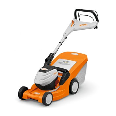 Tondeuse sans fil avec batterie 18 V - largeur de coupe 46 cm - hauteur de coupe 25 à  75 mm - bac 55 L - Stihl RMA 443.2 VC