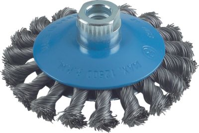 1 Brosse Conique Pour Meuleuse a Fils Torsades 0,5mm 115mm-2608622058