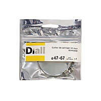 1 collier de serrage Diall inox ajustable ø47-67 mm