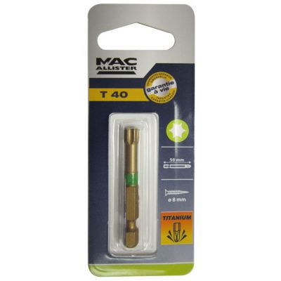 1 Embout Torx N 40 Tors Tin L 50 Mm Mac Allister Castorama