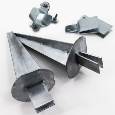 1 ensemble de barres de renfort de angle pour poteaux de clôture à profil en Z Aquagart