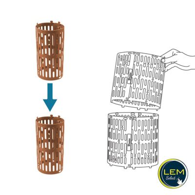 1 Kit de 4 Protections extensibles pour troncs d'arbres TreeSave Hauteur 20cm Longueur 33cm Marron