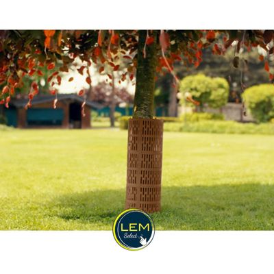 1 Kit de 4 Protections extensibles pour troncs d'arbres TreeSave Hauteur 20cm Longueur 33cm Marron