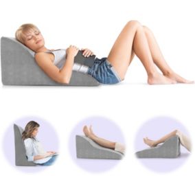 1 PC Coussin de Lecture en Mousse Coussins Tete de lit pour Lit Coussin Housse Amovible et Lavable Gris