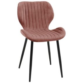 1 Pièce chaise matelassée de salle à manger en velours AKORD SJ.17 Rose