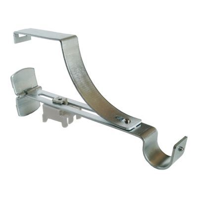 1 support ouvert sans perçage pour barre à rideau ou store Geko nickel Ø20 mm x L.9 cm