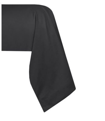 1 Taie de traversin percale de coton uni 45 x 185 cm Elysee anthracite