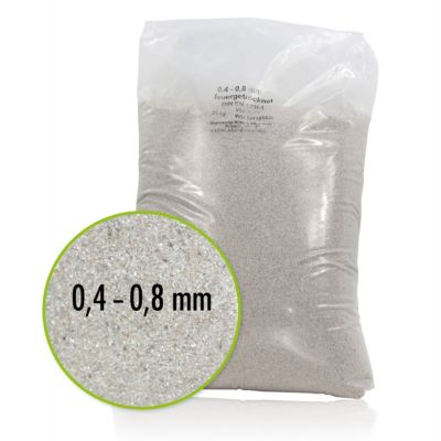 1 x 25 Kg Sable De Quartz Premium Pour Filtre De Piscine 0,4-0,8 Mm - Idéal Pour Filtration D'eau Potable