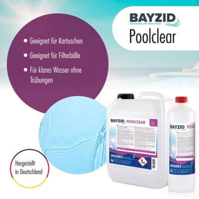 1 x 5 L Traitement Liquide Pour Éliminer La Turbidité Des Piscines Équipées De Cartouches Ou De Boules Filtrantes