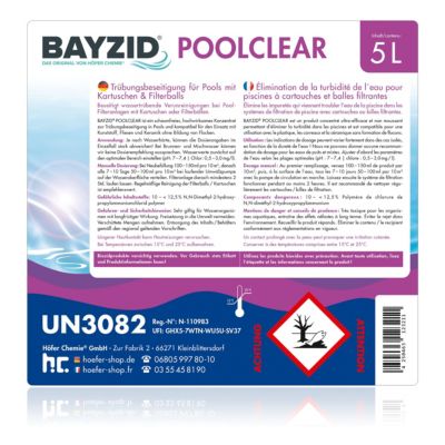 1 x 5 L Traitement Liquide Pour Éliminer La Turbidité Des Piscines Équipées De Cartouches Ou De Boules Filtrantes