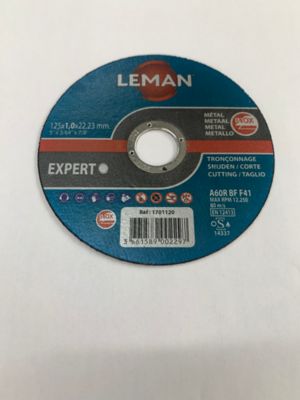 1 X disque de  tronçonnage inox 125 x 22 x 1 mm - Leman Expert