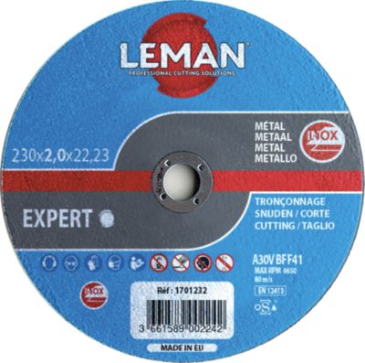 1 X disque de  tronçonnage inox 125 x 22 x 1 mm - Leman Expert