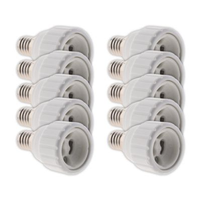 10 Adaptateurs de douille E14 vers GU10 à visser - Zenitech