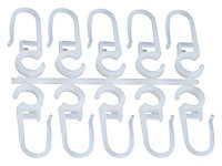 10 agrafes clips Ø20 mm transparent