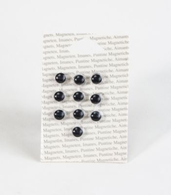 10 aimants ronds coloris noir Ø.9 x l.6 mm