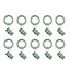 10 anneaux clip pour barre à rideau Anafi GoodHome ⌀16/19 mm blanc