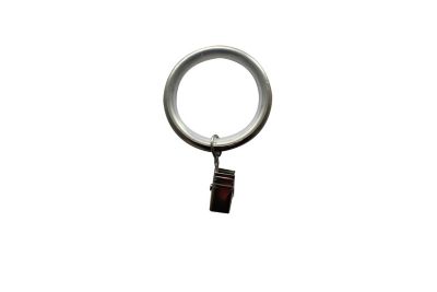 10 anneaux clip pour barre à rideau Athens GoodHome ⌀28 mm gris