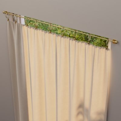 10 anneaux et crochets à pince tringle à rideau silencieux Nisis métal doré Ø10mm GoodHome