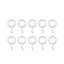 10 anneaux pour barre à rideau Anafi GoodHome ⌀16/19 mm blanc