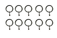 10 anneaux pour barre à rideau Athens GoodHome Ø16/19 mm gris