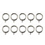 10 anneaux pour barre à rideau Olympe GoodHome ⌀28 mm gris