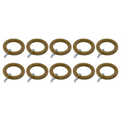 10 anneaux pour barre à rideau Symi GoodHome ⌀28 mm naturel