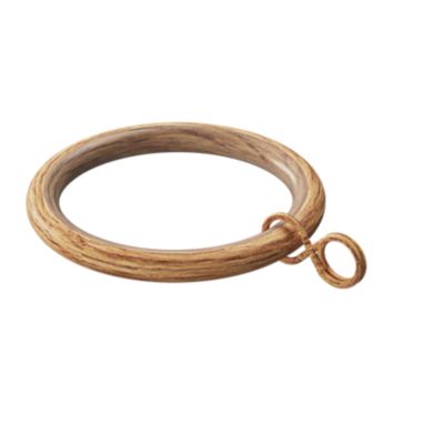 10 Anneaux à Rideaux En Bois – Style Danois, Diamètre 7 Cm – Occasion