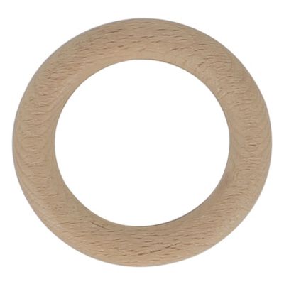 10 anneaux pour tringle à rideau D56 bois de hêtre beige Ø28mm Mobois