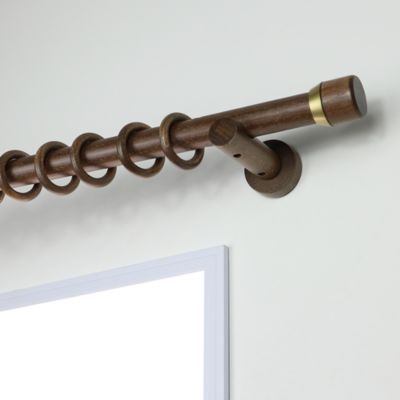 Bulk Hardware Bh05954 En Bois Tringle à Rideau Rod Anneaux Avec