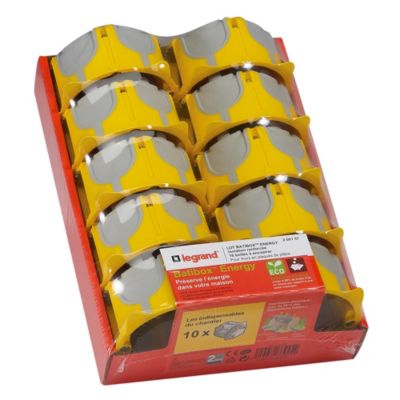 10 boîtes d'encastrement Legrand Batibox Energy pour plaque de plâtre
