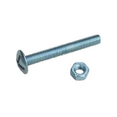 10 boulons poêlier acier zingué Diall Ø4 x 30 mm