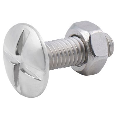 10 boulons poêlier inox A2 6 x 20 mm