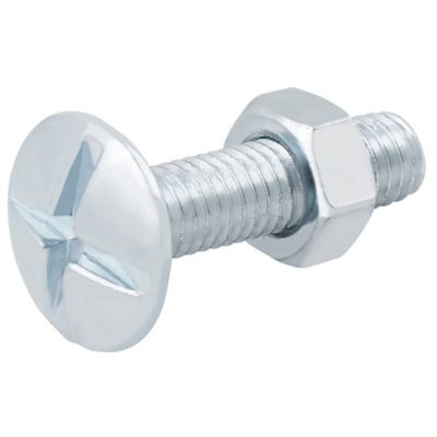 10 boulons poêlier tête plate 5 x 20 mm