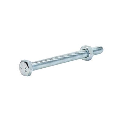 10 boulons tête héxagonale acier zingué 10 x 120 mm