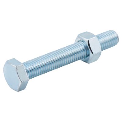 10 boulons tête héxagonale acier zingué 8 x 40 mm