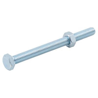 10 boulons tête héxagonale zingué 6 x 70 mm