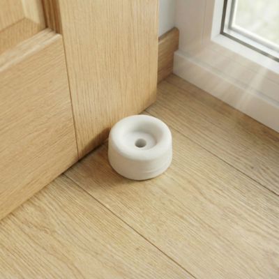 10 butoirs ø30 mm caoutchouc blanc Diall