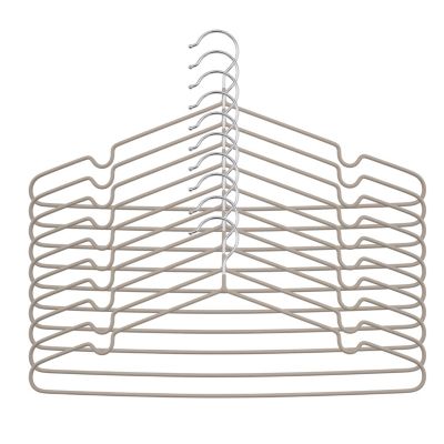 10 cintres en métal beige H.19 x L.40 cm Box & Beyond
