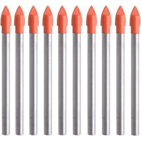 10 Foret Acier pour Carrelage Verre Ceramique Marbre et Miroir 6mm Pointe en Carbure Tungstene pour Materiaux Durs et Fragiles