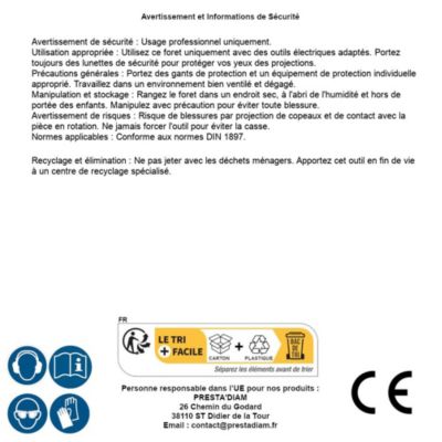 10 Forets Hélicoïdaux HSS Co Extra Court DIN 1897 PZ - Inox, Aciers 130  D. 7.5 x Lt. 74 x Lu. 34 x Q. 7.5 mm x Z2 - Diamwood