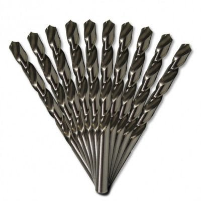 10 forets métaux HSS M2 Pro D. 3,2 mm x Lu. 36 x Lt. 65 mm 135degrès taillé, meulé pour aciers - Diamwood