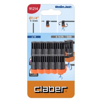 10 goutteurs fin de ligne Claber 0-10 L/h