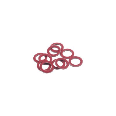 10 joints plats en fibre rouge intérieur pour raccord Noyon et Thiebault 12X17mm