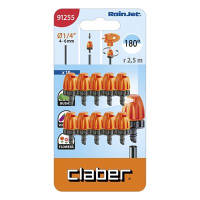 10 micro asperseur 180° en plastique