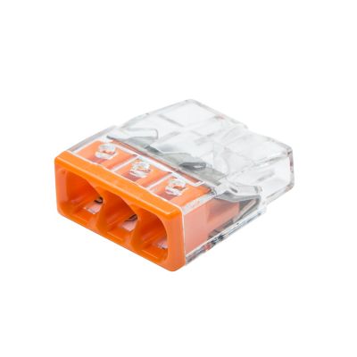 10 mini bornes automatiques 3 entrées Wago (2273) 0,5 - 2,5 mm²