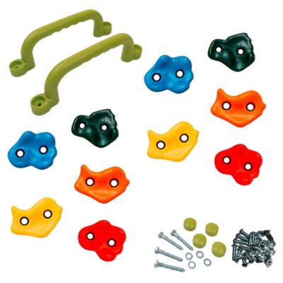 Lot De 15 Prises D'escalade En Plastique – Couleurs Variées, Vis Incluses, Résistant Aux Intempéries, Pour Mur D'escalade Enfant